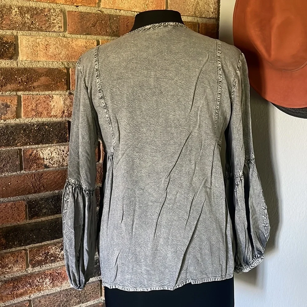 Solitaire Charcoal Gray boHo‎ Top